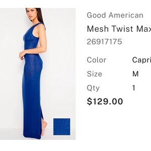 Good American Mesh Twist Sheer Maxi Dress